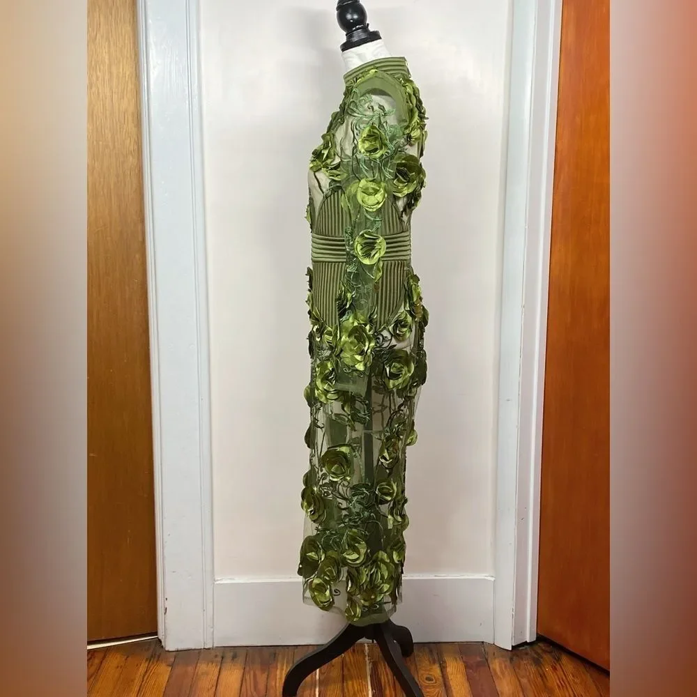 Zhivago Battle Lines Floral-Embellished Vendetta Dress size 6 - Picture 8 of 14